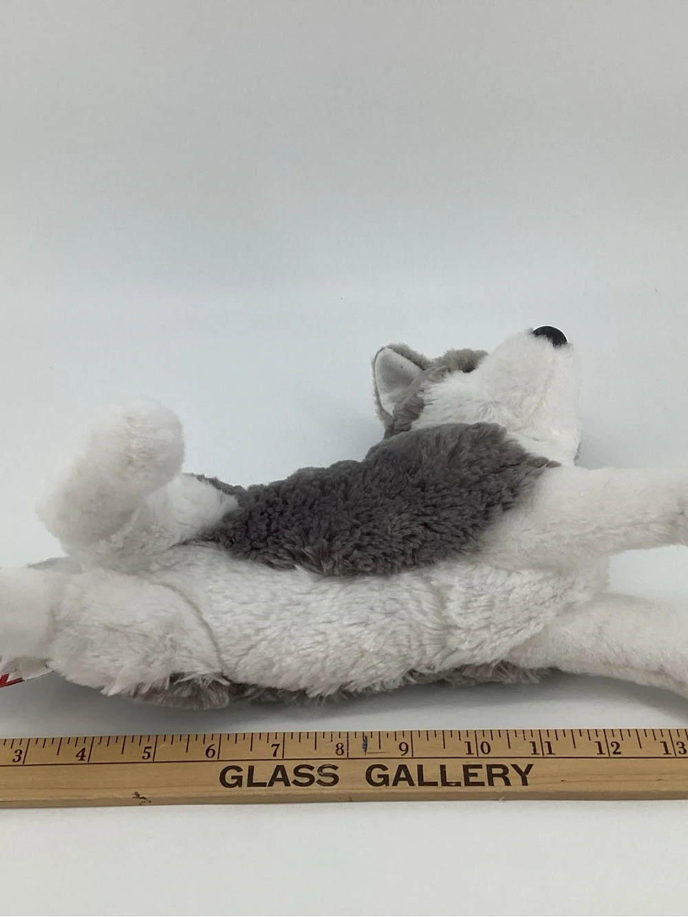 Douglas Husky Dog Plush #4327 Blue Eyes Puppy Laying Down Cuddle Toy Stuffed